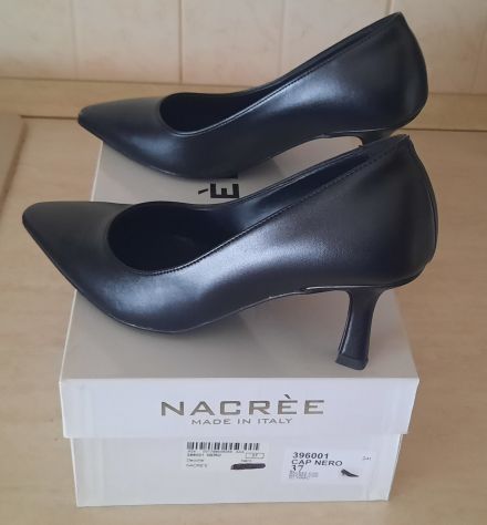 PAIA DI SCARPE ELEGANTI DONNA NERO TACCO 7 CM,N.37 BRAND:NACREE’,VERA PELLE - Foto 7