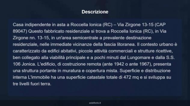 Immobile in asta di 472 m² con più di 5 locali in vendita a Roccella Ionica - Foto 14