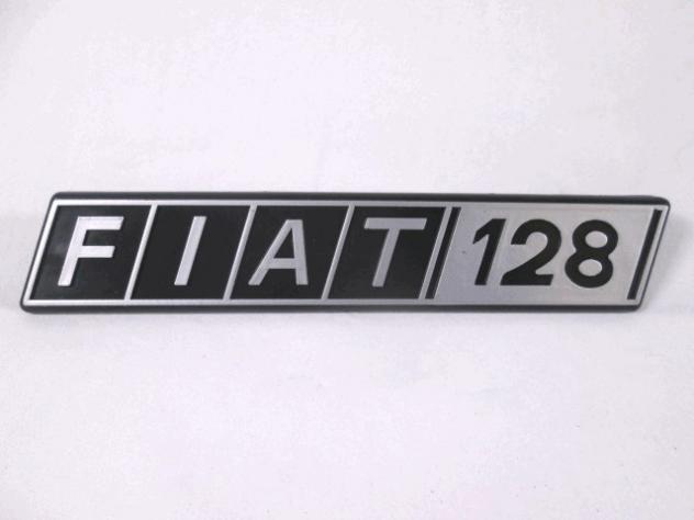 12570 STEMMA FREGIO LOGO SCRITTA "FIAT 128" POSTERIORE FIAT 128 1.1 B (SECONA SERIE) RICAMBIO NUOVO