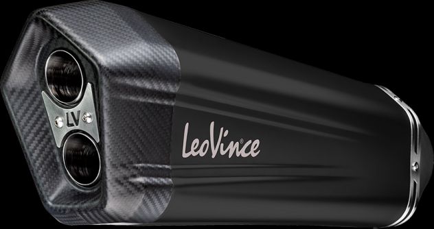 Terminale di scarico Leovince Lv 12 Black edition Titanium