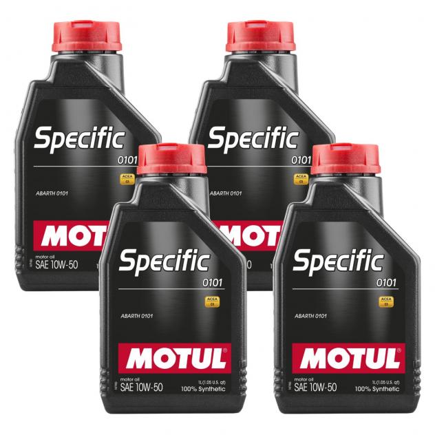 4 Litri MOTUL SPECIFIC 0101 10W50 Olio Motore Sintetico per Abarth 1.4 TJet