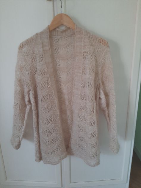 CARDIGAN IN LANA DONNA CON TRAFORI