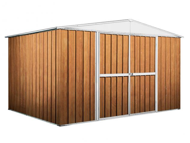 Box prefabbricato, casetta da giardino in lamiera zincata. Capanno deposito attrezzi in Acciaio Zincato 3.60 x 2.60 m x h2.12 m - 130 KG - 9,36 MQ - L - Foto 2