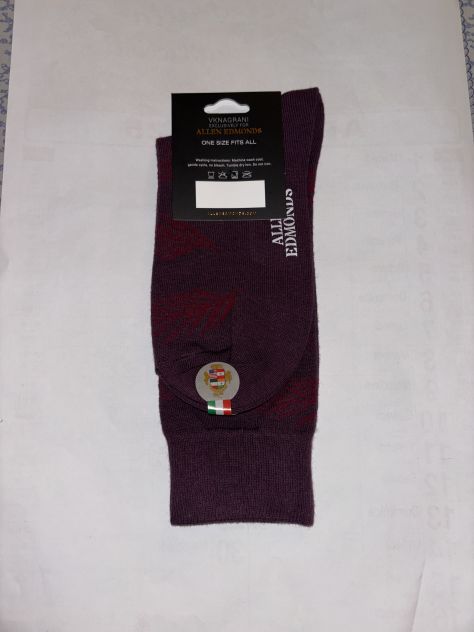 CALZE NUOVE DA UOMO IN COTONE FIRMATE ORIGINALI ALLEN EDMONDS,MADE IN ITALY - Foto 8