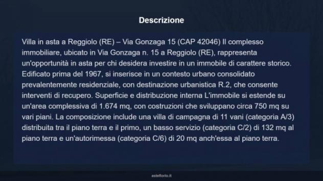 Immobile in asta di 750 m² con più di 5 locali e box auto in vendita a Reggiolo - Foto 12