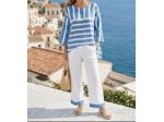 Completo bianco e azzurro