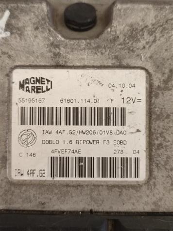 CENTRALINA MOTORE FIAT Doblo Serie 55195167 IAW4AFG2 182B6000 benzina 1596 (0005) - Foto 2