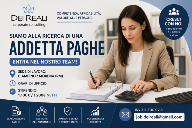 Addetta Paghe e Amministrazione del Personale