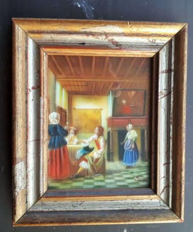 Miniatura riproduzione .Interno casa olandese