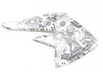CONVOGLIATORE ANTERIORE DESTRA KAWASAKI KX 250 F 2004 - 2005 490890021290 R &hellip;