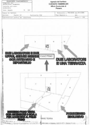 CAPANNONI POLIFUNZIONALI 675 MQ PRIMO PIANO A CALCINELLI (PU) - Foto 2
