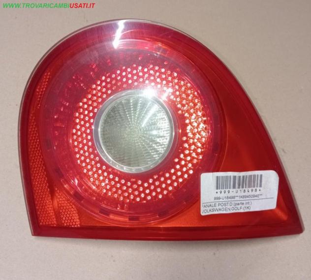 FANALE POST.D.(parte int.) VOLKSWAGEN GOLF (1K) Parti elettriche Fanaleria Fanali Fanale int. post. d VOLKSWAGEN - GOLF 5 - 01-11-2003 - 01-11-200