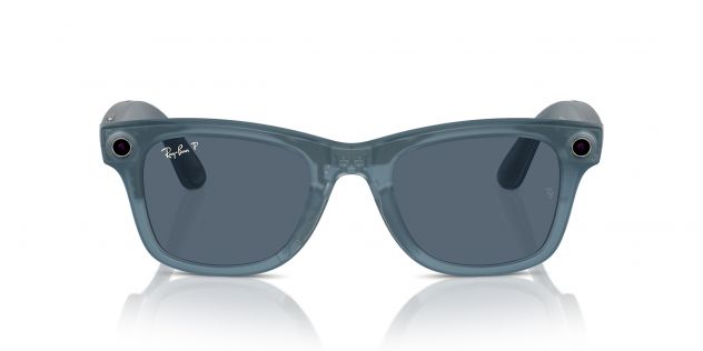 Ray-Ban Meta Wayfarer 1ª generazione Jeans opaco trasparente Polarizzate blu - Foto 3