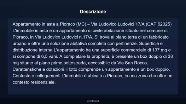 Immobile in asta di 137 m², box auto doppio in vendita a Pioraco - Foto 3