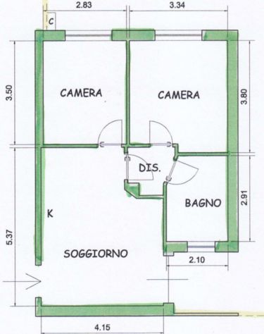 IDEALE FAMIGLIA : 2 camere da letto e grande cucina - Foto 2
