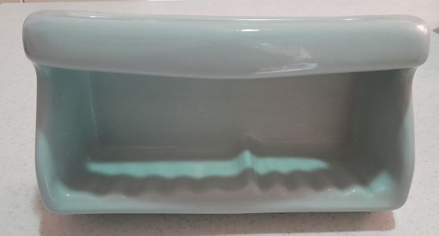 Portasapone e accessori bagno in ceramica da incasso muro usati n° 4 pezzi. - Foto 3