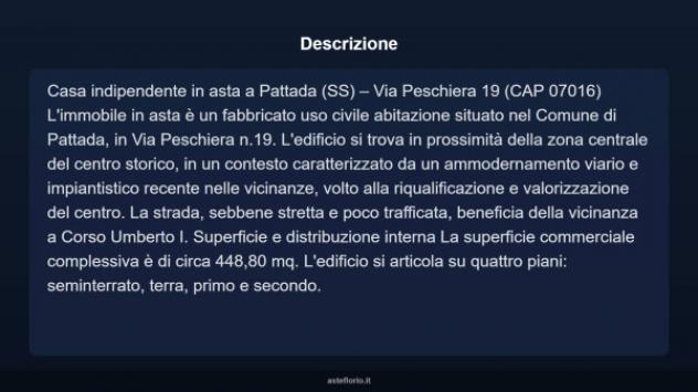 Immobile in asta di 448 m² con più di 5 locali e box auto in vendita a Pattada - Foto 3