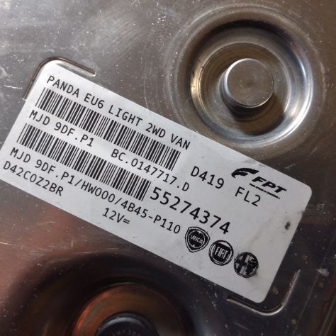 Centralina computer motore Fiat Panda 1.3JTD 55274374 9DF.P1 - Foto 6