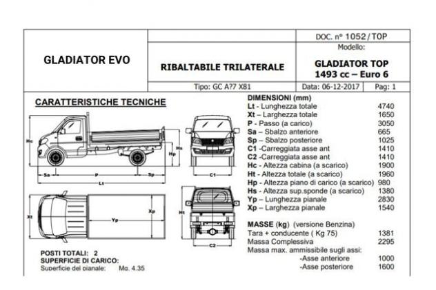 GIOTTI VICTORIA Gladiator TOP 1.5 Ribaltabile Trilaterale rif. 22130777 - Foto 8