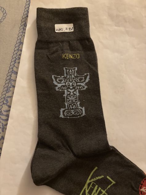 1 PAIO DI CALZE NUOVE DA UOMO FIRMATE ORIGINALI KENZO,MADE IN ITALY,NUMERO 42-44 - Foto 4