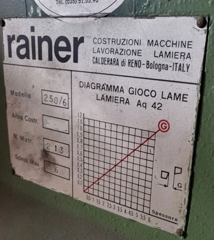 SCANTONATRICE RAINER   MOD 250/6 - Foto 2