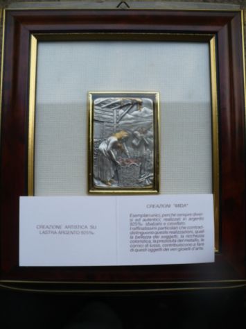 quattro quadretti in rilievo in argento - Foto 3