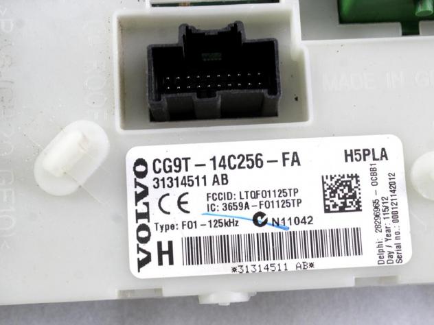 31336983 KIT ACCENSIONE AVVIAMENTO VOLVO XC60 2.0 D 120KW 6M 5P (2012) RICAMBIO USATO CENTRALINA MOTORE, QUADRO STRUMENTI, BLOCCHETTI CON CHIAVE 02810 - Foto 6