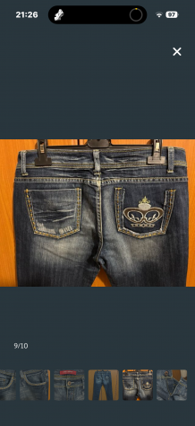 JEANS COME NUOVI DA DONNA/RAGAZZA A VITA BASSA MARCA XFN JEANS LEGGERMENTE ELAST - Foto 10