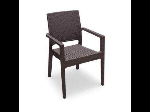 Sedie cod 8034 in Resina color marrone nuove