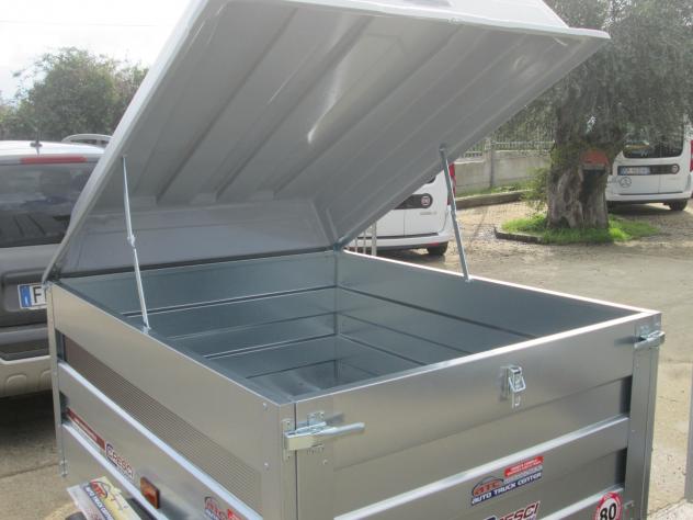 Rimorchio Cresci H4 750/600 Kg cm142x111x80H con freni - Foto 8