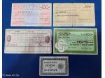 4 miniassegni-italia 1970+1 buono comune di trieste da 20 cent.