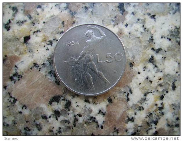 MONETA DA 50 LIRE ITALIA DEL 1954 -