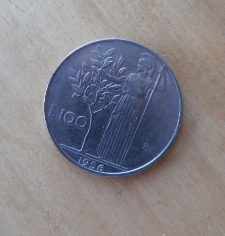MONETA DEL 1956 LIRE 100 MINERVA MONETA CIRCOLATA -