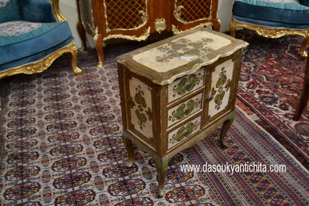 Comodino-mobiletto stile fiorentino metà XX secolo - Foto 10