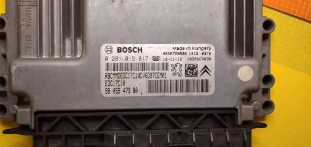 Berlingo Partner 1.6HDI ECU EDC17C10 0281019817 9805947380 - Foto 4