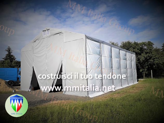CAPANNONI TELONATI 8 X 20 X 3,96 MT. USO MAGAZZINO AGRICOLO - Foto 4