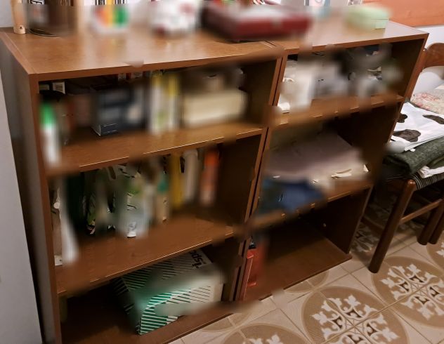 MOBILE LIBRERIA E SCRIVANIA IN LAMINATO COLOR LEGNO - Foto 5