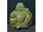 PREZIOSO BUDDHA MONOBLOCCO IN CRISOPRASIO VARIETÀ TURCHESE, ANTICA MANIFATTURA.