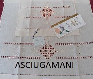 Centri e complementi vari in lino ricamo a mano . - Foto 6