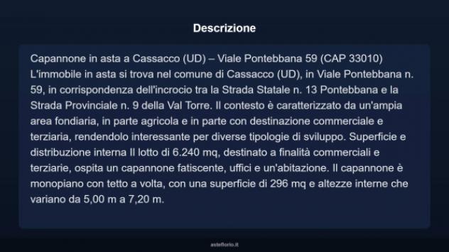Immobile in asta di 6240 m² in vendita a Cassacco - Foto 6