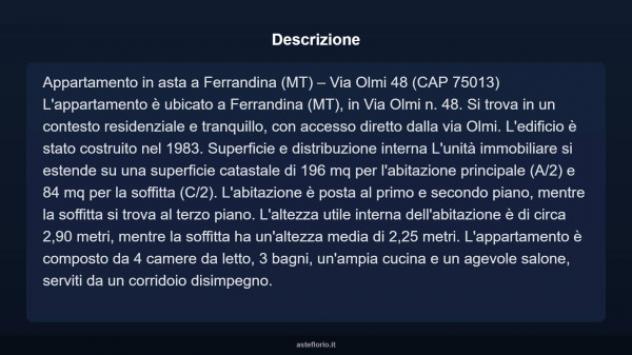 Immobile in asta di 196 m² con più di 5 locali in vendita a Ferrandina - Foto 6