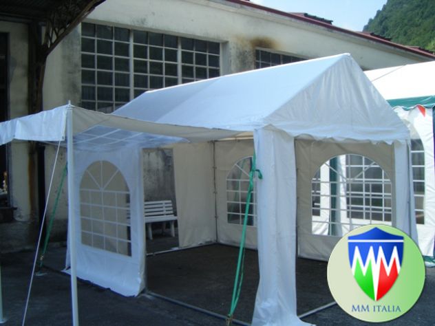 Tendone Gazebo 3 x 4 Professionale pvc Alta densita Ignifugo Gold MM - Foto 7