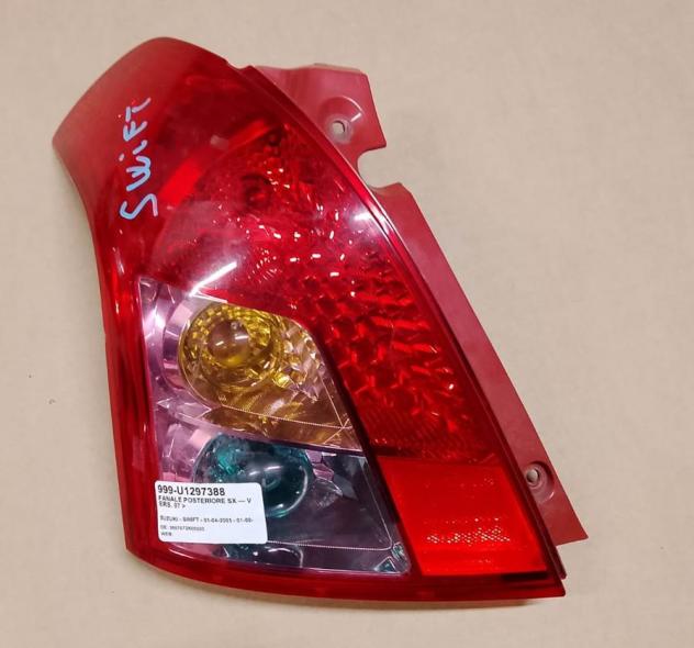 FANALE POSTERIORE SX - VERS. 07  999-U1297388 Parti elettriche  Fanaleria  Fanali  Fanale post. sx. SUZUKI - SWIFT - 01-04-2005 - 01-09-2010