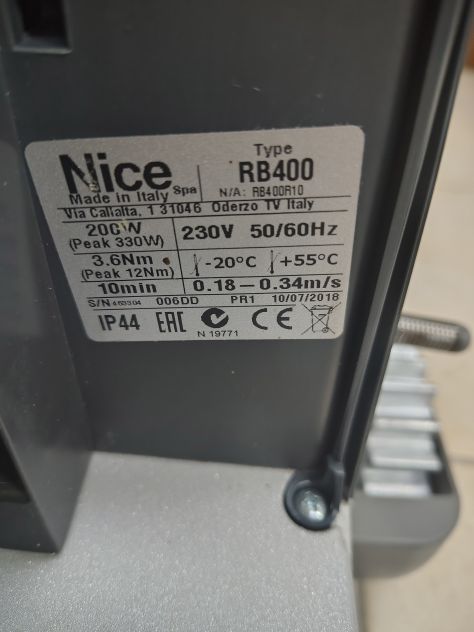 Motore per cancello scorrevole RB400 Nice completo - Foto 6