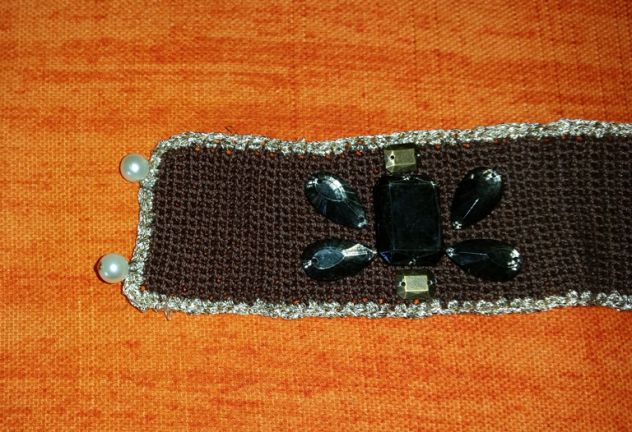 BRACCIALE DONNA RICAMATO CON PIETRE - Foto 4