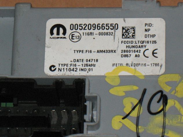 00520966550 BODY COMPUTER FIAT PANDA 00520966550 520966550 116RI-000832 - Foto 2
