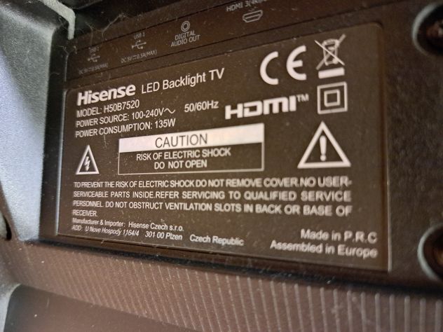 Ricambi TV Hisense 50 Pollici Smart H50B7520 - Foto 3