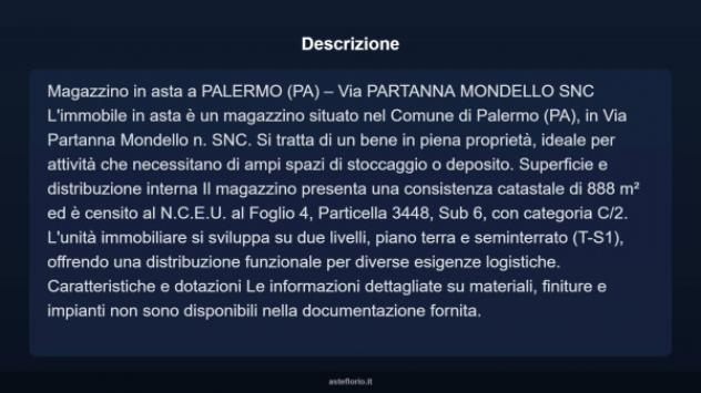 Immobile in asta di 888 m² in vendita a Palermo - Foto 3