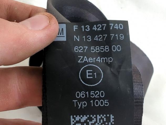 13427740 CINTURA DI SICUREZZA ANTERIORE SINISTRA OPEL CORSA E 1.4 B 55KW 5M 5P (2018) RICAMBIO USATO - Foto 4
