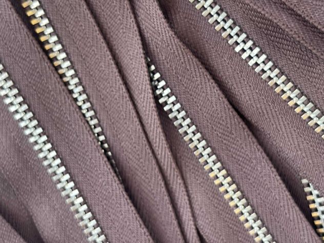 X78 Cerniere Lampo Zip YKK metallo senza tiretto cm 28 Marrone – Pz. 60 - Foto 6
